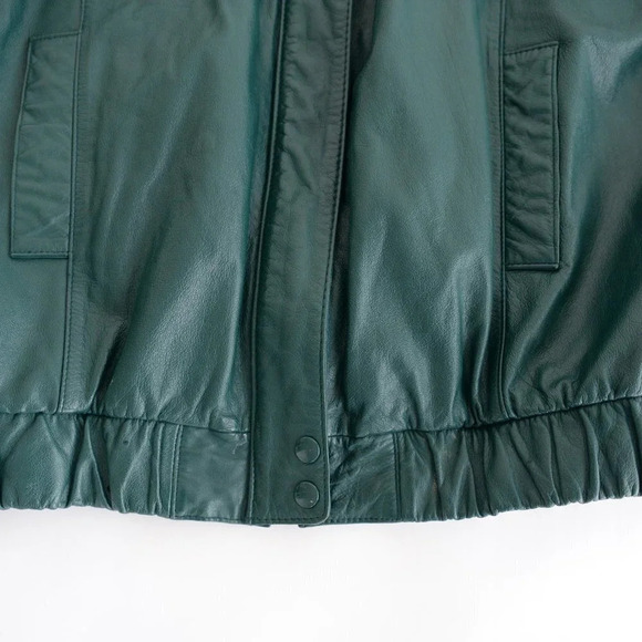 Pelle Hunter Green  Leather Bomber Jacket Med - Picture 8 of 13